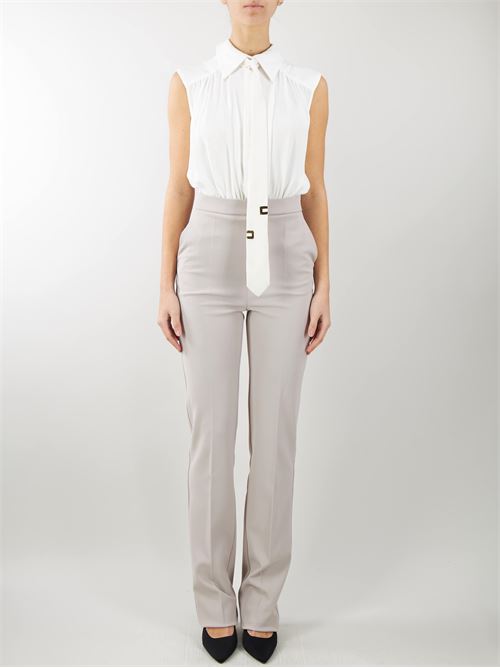 Combined crepe and viscose jumpsuit with tie Elisabetta Franchi ELISABETTA FRANCHI | Suit | TU00541E2CB4